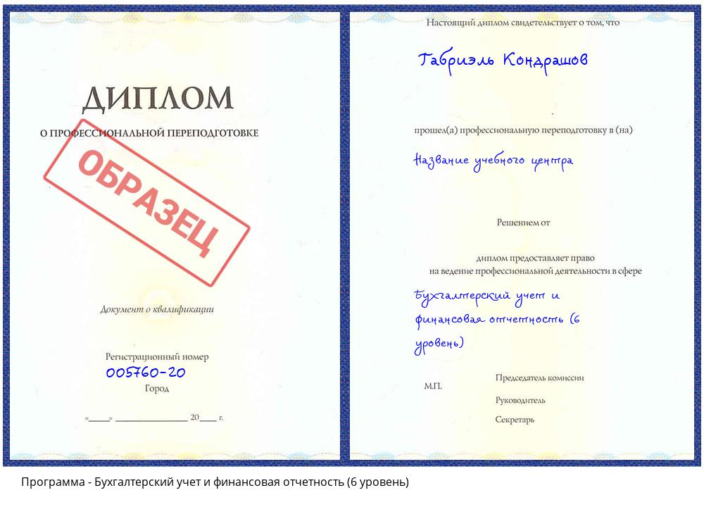 Бухгалтерский учет и финансовая отчетность (6 уровень) Барнаул