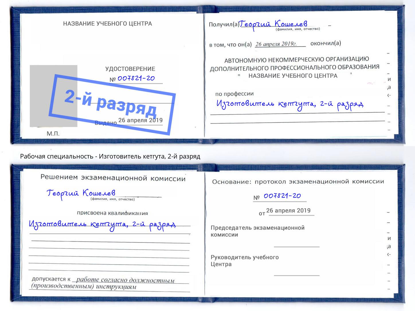 корочка 2-й разряд Изготовитель кетгута Барнаул